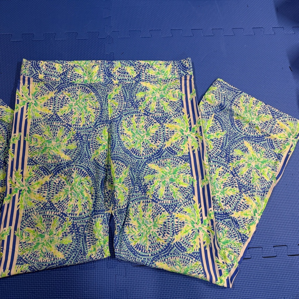 Lilly Pulitzer Bennet Blue Tropic Like Its Hot Eng Pant